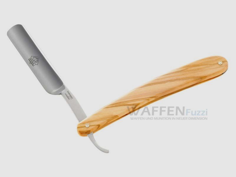 Rasiermesser Puma scharfer Carbonstahl Olivenholzheft
