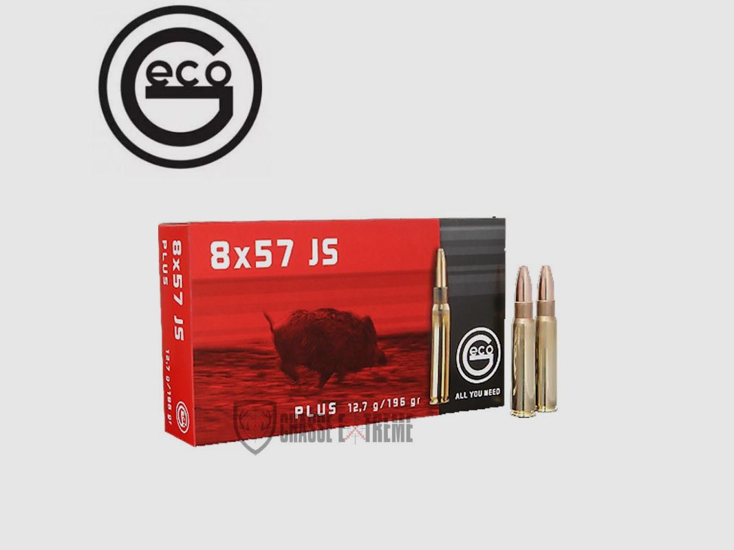 20 Patronen GECO Kal. 8x57 JS 196gr PLUS