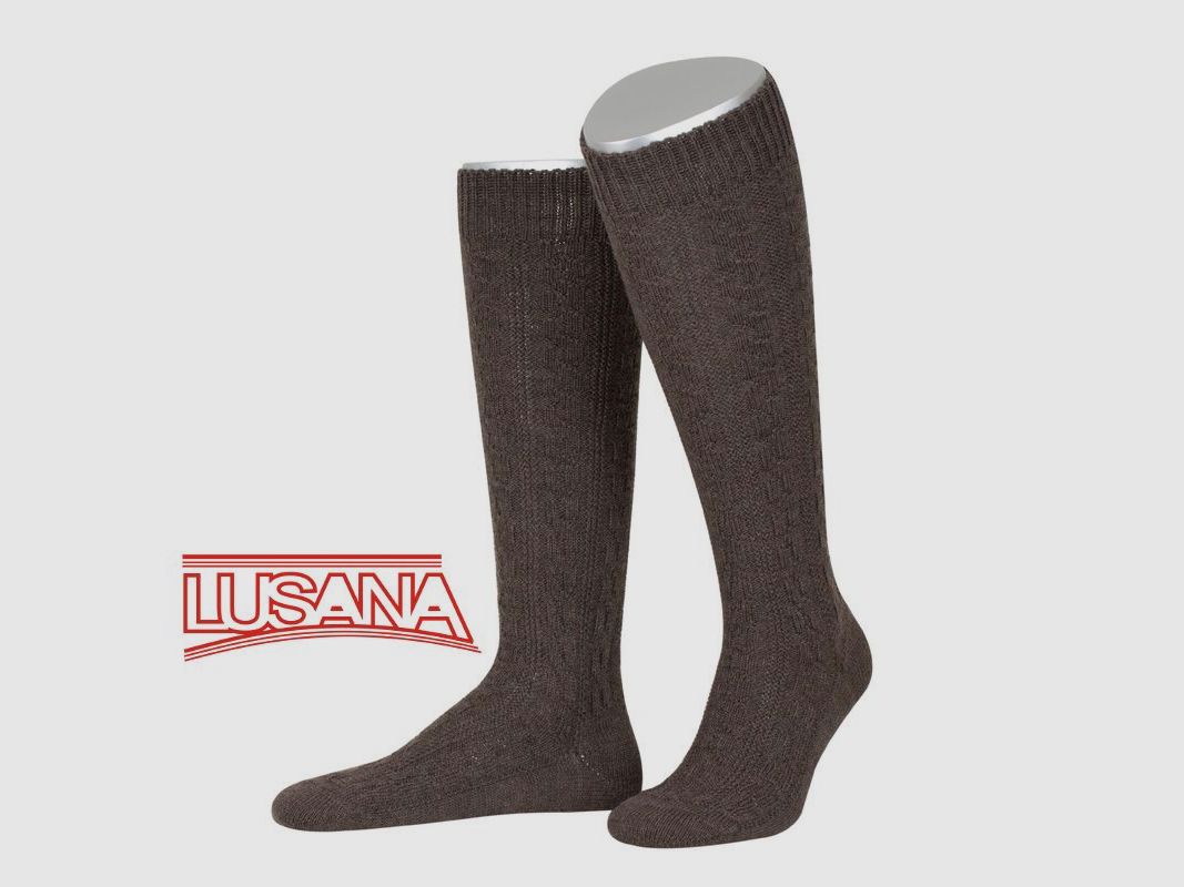 Chaussette traditionnelle Lusana en brun (11)