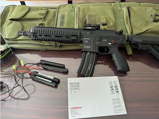 HK 416 Airsoft in einem sehr guten Zustand mit viel Zubehör