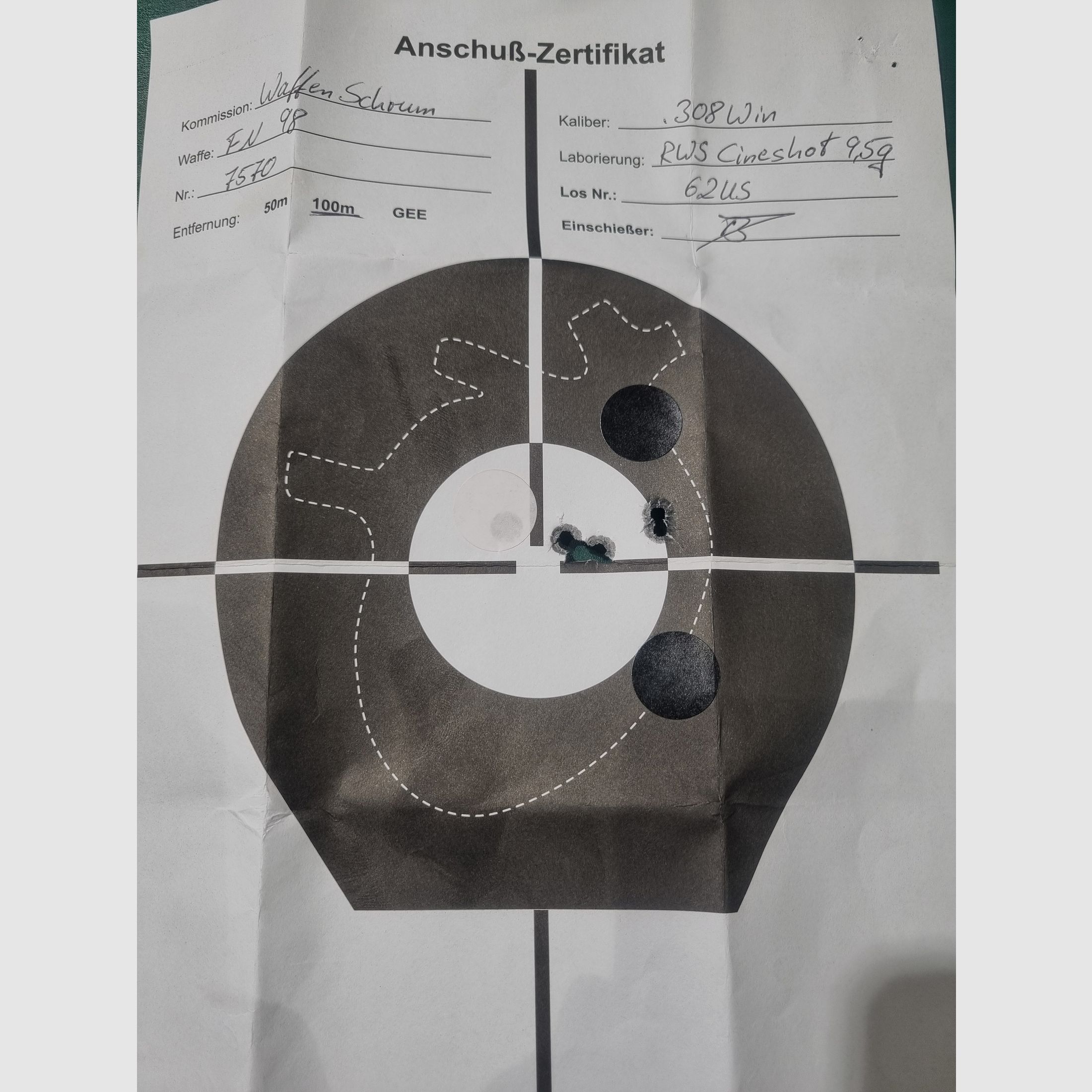 FN 98 Repetierbüchse .308 Win Zeiss 3 - 12 x 56 98er Repetierer