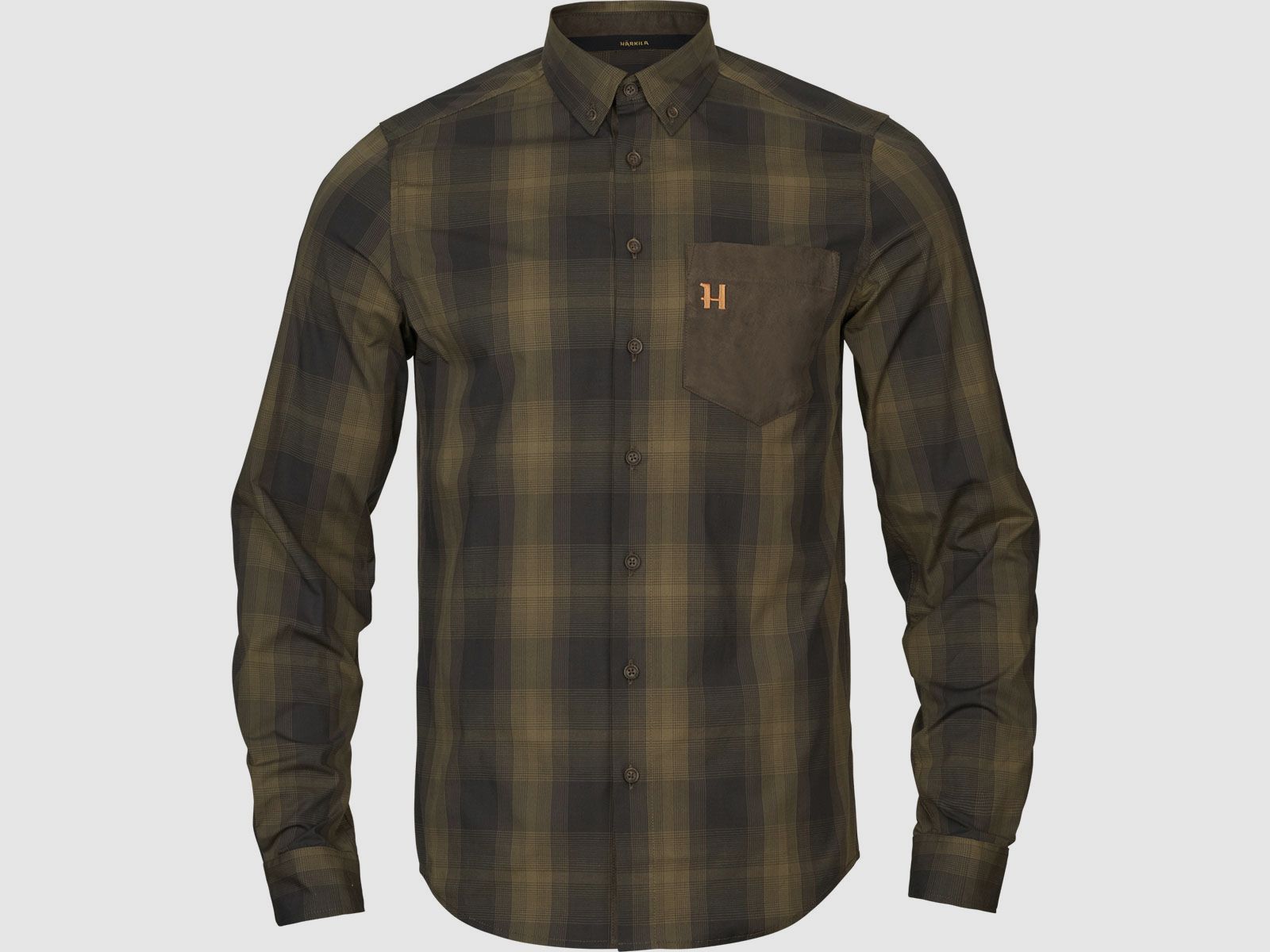 Härkila Hemd Akkan Willow Green/ Shadow Brown