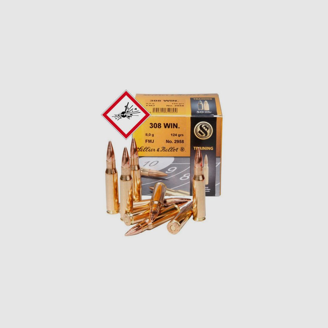 Sellier & Bellot Cal. .308 Win FMJF 124 grs