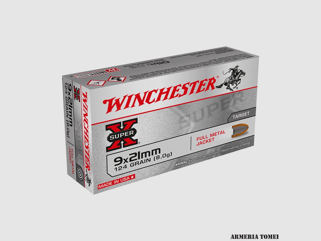 WINCHESTER – 9x21mm 124GR VOLL-METALL-HÜLSE, Bild 1 von 2