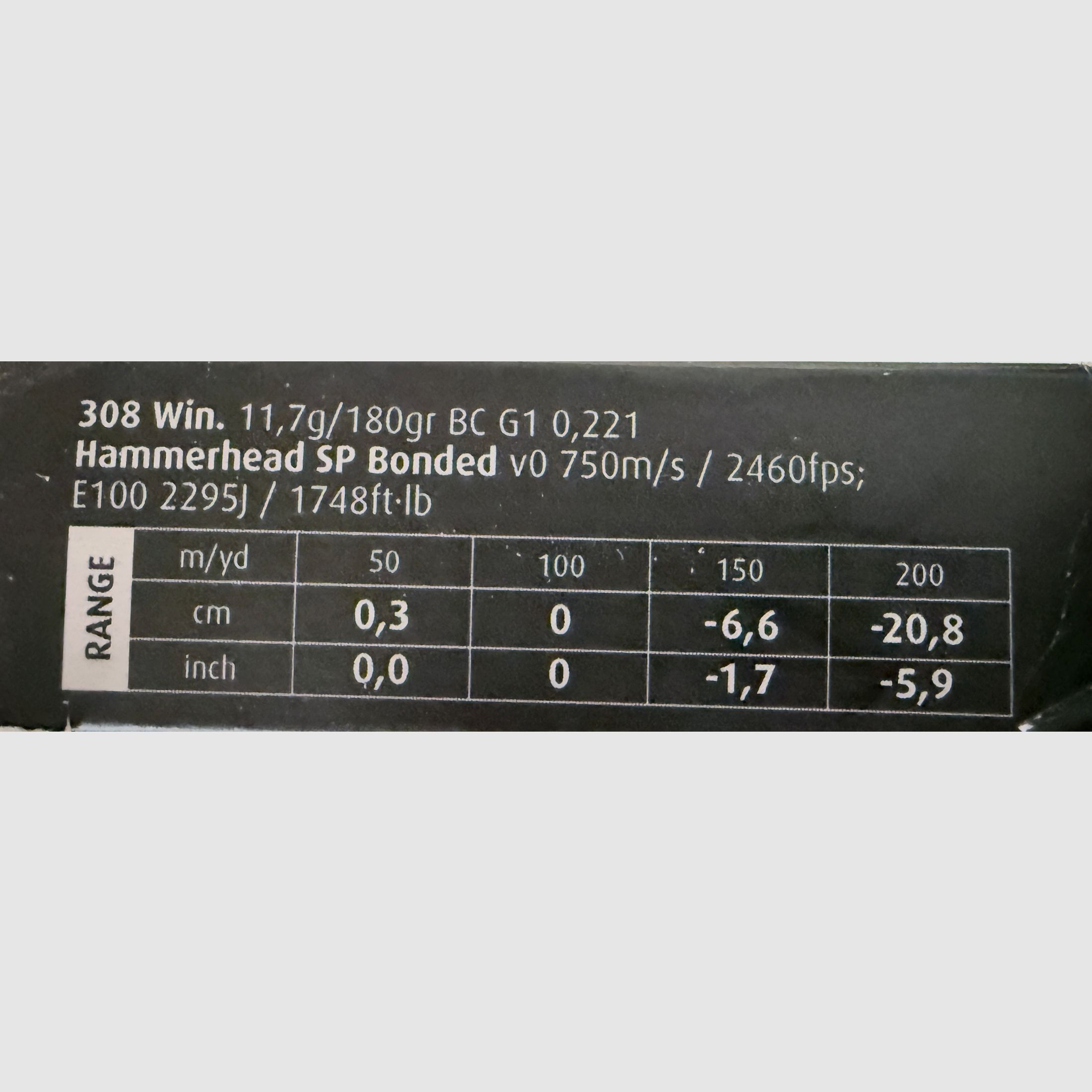 Sako Hammerhead .308 Win 180gr (11,7g) – 160 Schuss / 8 Packungen