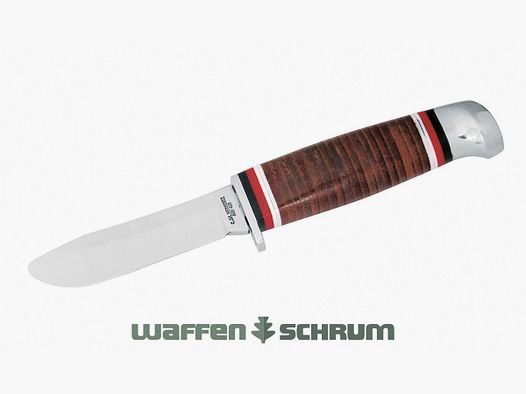 Couteau de chasse Herbertz Aisi poignée en cuir longueur de lame 8cm - couteau pour enfants