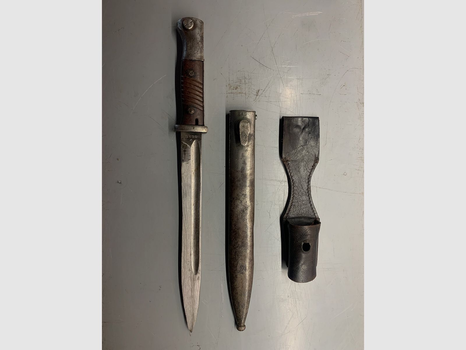 Baïonnette allemande K98 S84/98 III. Modèle – 44 ffc – matching numbers – Wehrmacht 1944