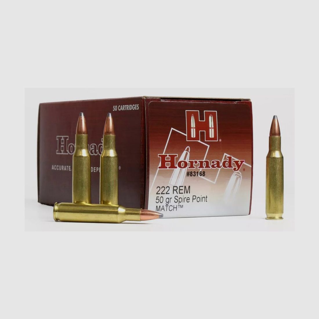 HORNADY Kal.222 Rem SP Match 50 Grain – 3,2 Gramm x 50