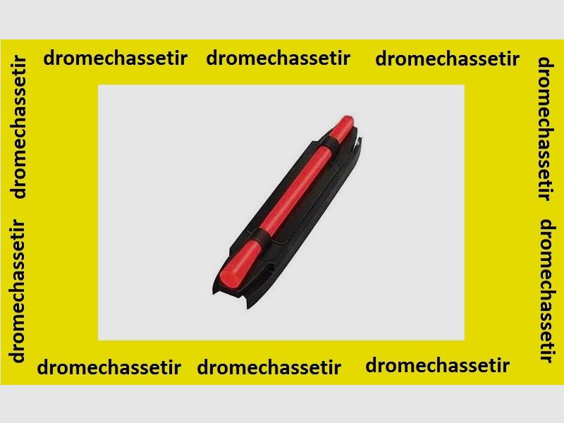 Mire clipsable aimanté rouge sur bande ventilé de fusil, largeur 8,2 à 11,3mm, image 1 sur 2