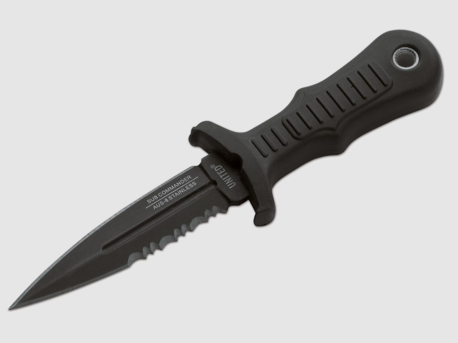 Neck-Knife UC SUB COMMANDER BLACK SERRATED Dolch