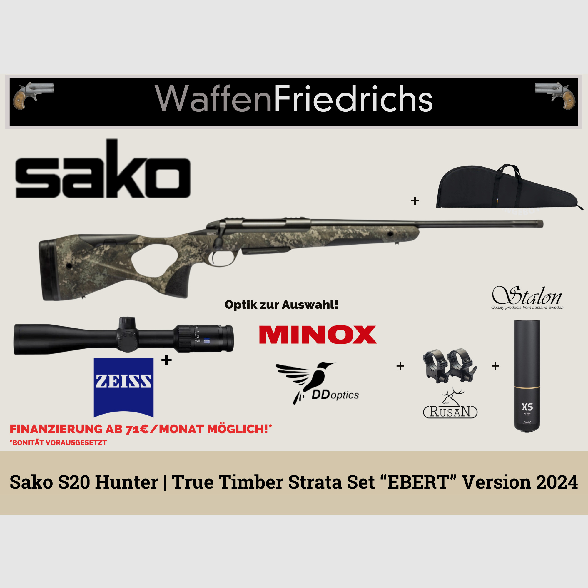 SAKO S20 HUNTER True Timber Strata | TOP DEAL! Complete offer "EBERT" - WaffenFriedrichs