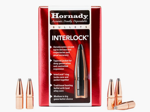 Hornady InterLock SP Projectiles 6,5 mm/.264 en 129 Grain Article 2620