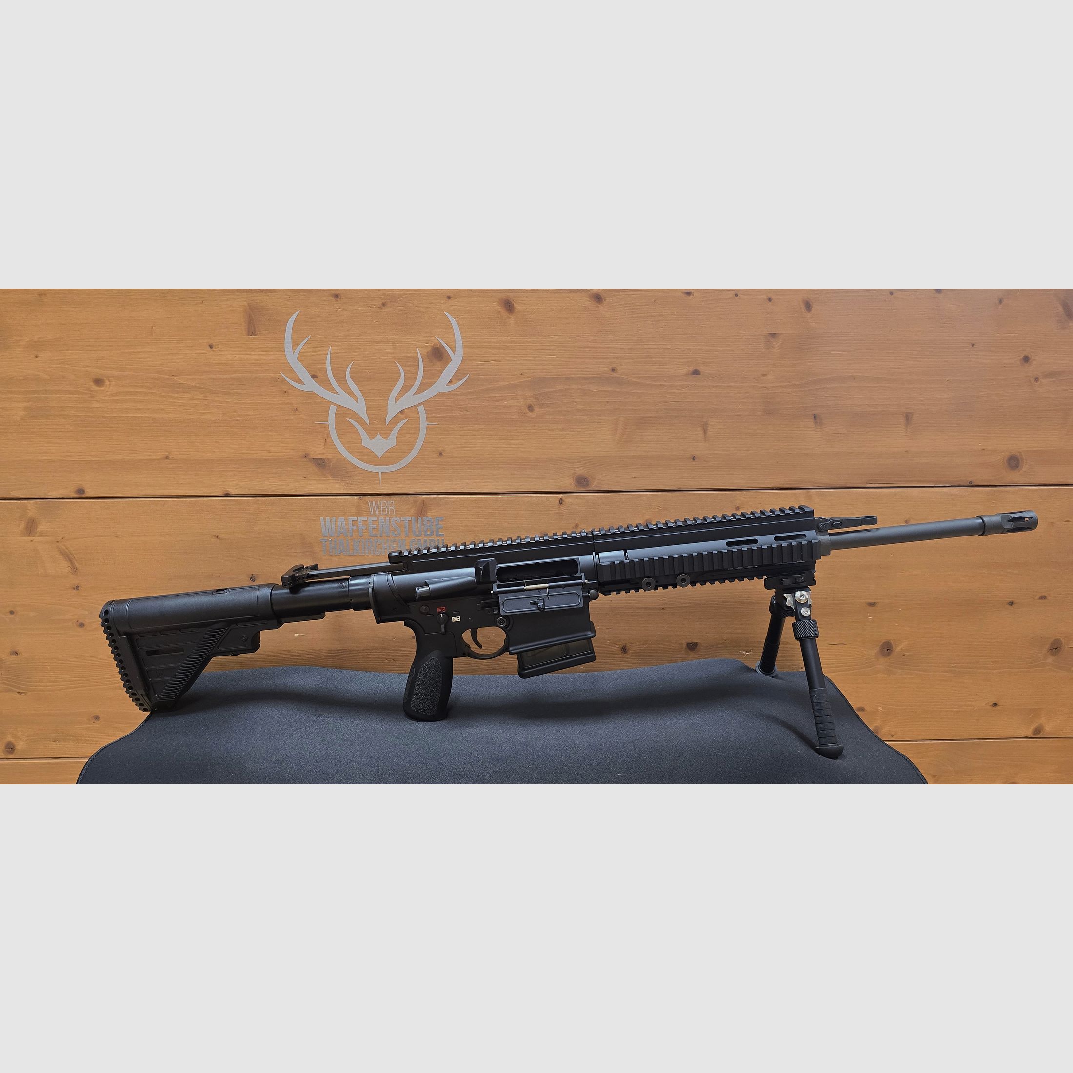 Heckler & Koch MR308 – top condition – proofed 2016 – precision semi-auto .308 Win with swivel and adjustable Atlas bipod