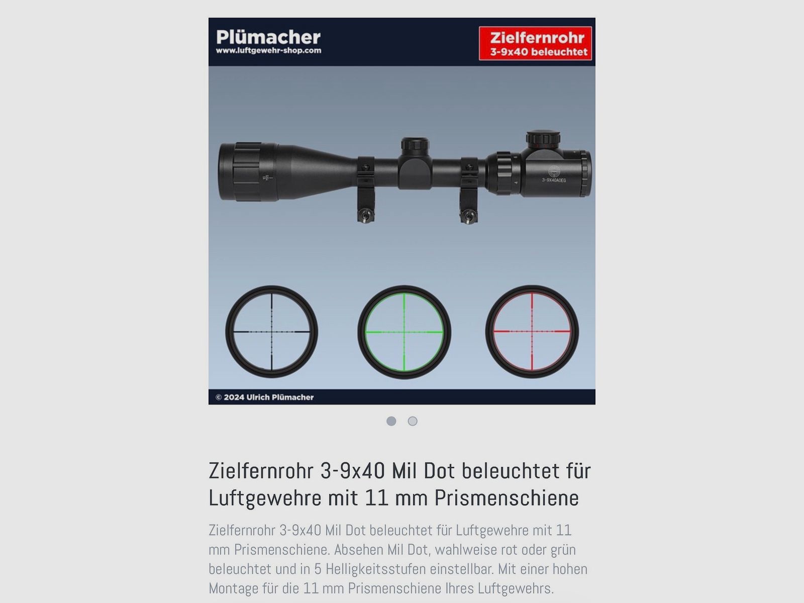 Weihrauch HW 97 K 5,5 Export Feder + Zielfernrohr + Reinigungsset