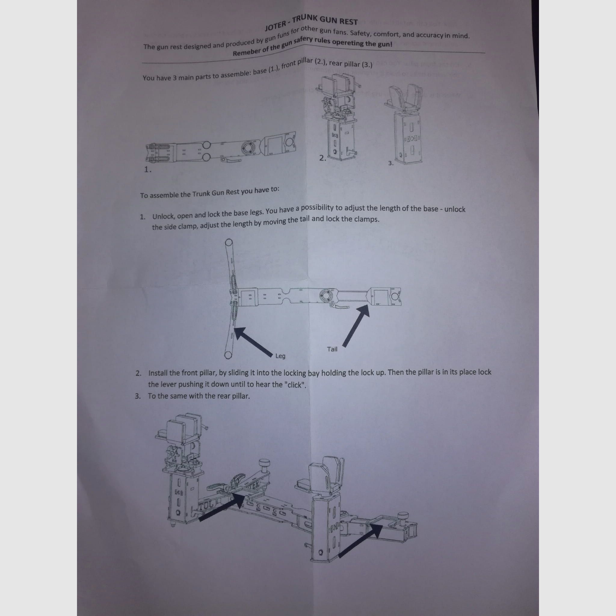 Supporto per azzeramento Joter Trunk Gun Rest, immagine 9 di 10