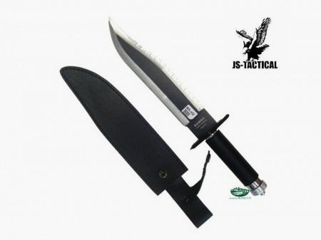 JS TACTICAL Messer RAMBO II H2 feststehende Klinge mit Überlebenskit