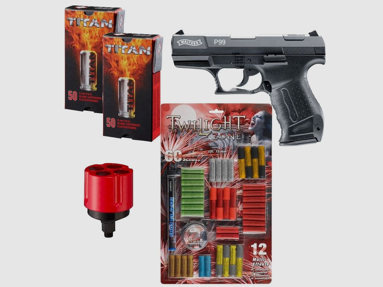 Set de pistolas de fogueo para Año Nuevo P99