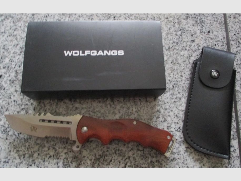 Wolfgangs UNDIQUE + M-Tech Messer + Messerständer ,für Outdoor Neu