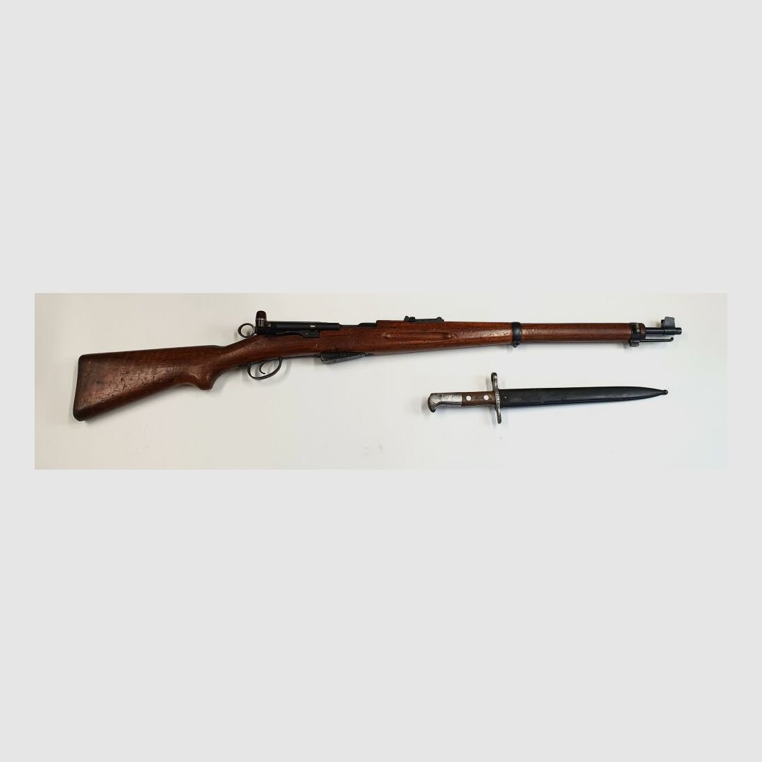 Bern Weapons Factory Repeating Rifle Bern Weapons Factory Swiss K11 Caliber 7.5x55 Swiss completely matching numbers + bayonet
