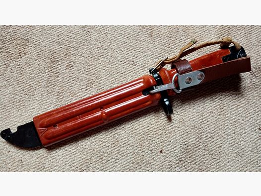 Rosyjskie 6h4 (6x4) bagnet AK kompletny z paskiem na rękę i kaburą z bakelitu // AKM AK74 Izhmash nóż boczny