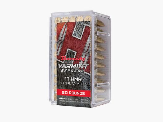 Hornady Varmint Express .17 HMR 17GR V-Max 50 cartouches