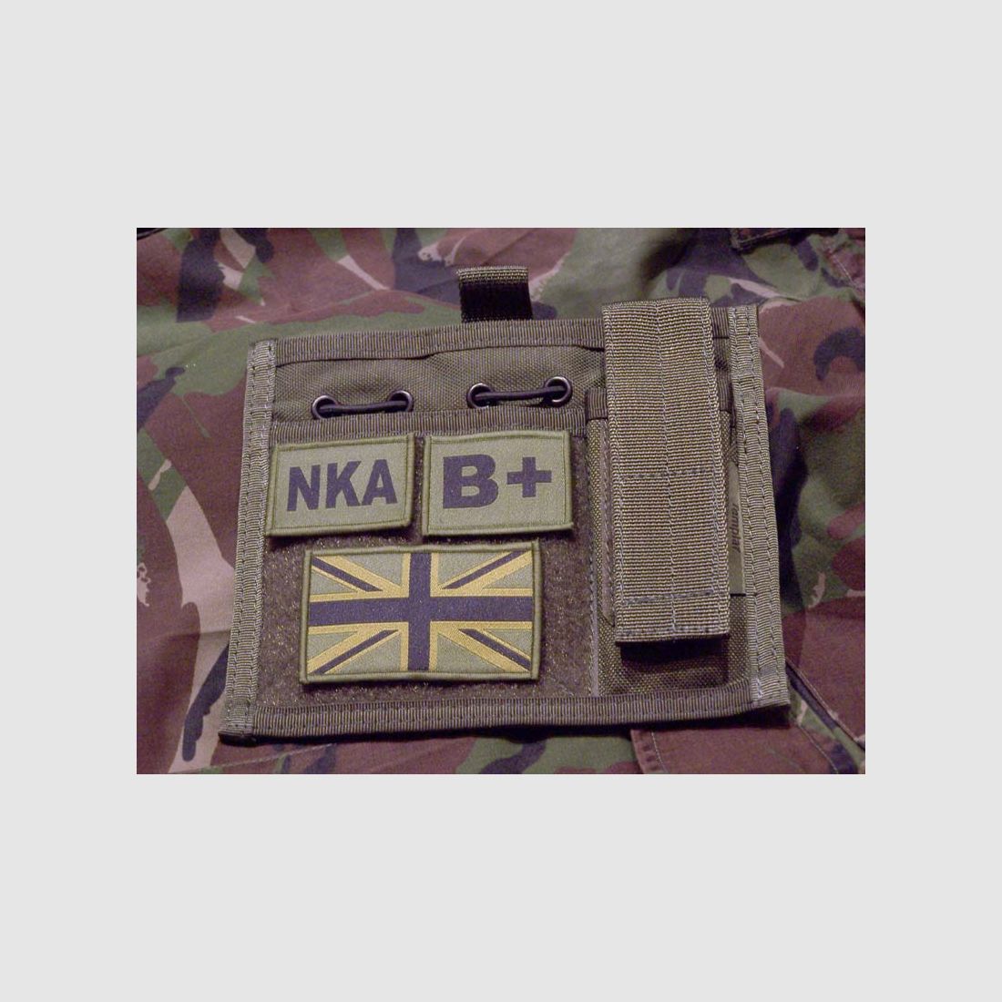 ID Patch Bloodgroup OD Green / Desert with Velcro AB Pos