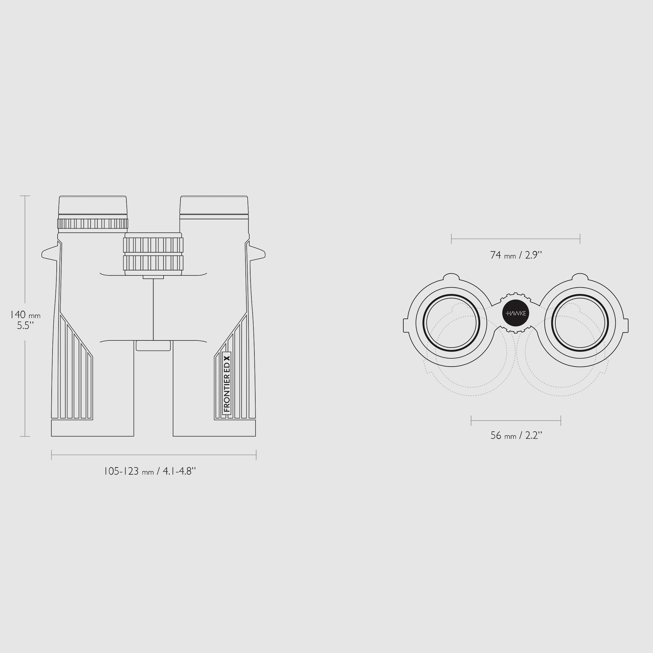 Hawke 38410 FERNGLAS FRONTIER ED X 8X42 VERDE