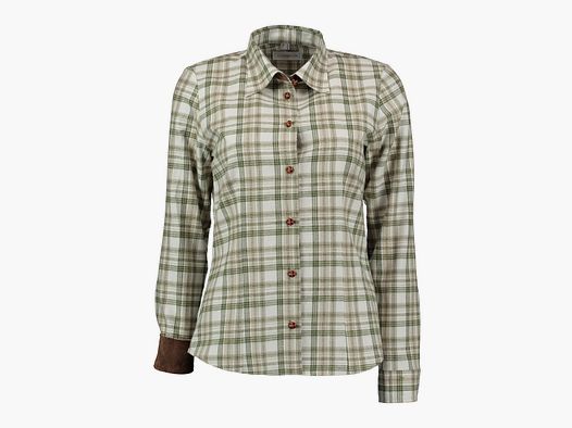 Tom Collins Dames Flanellen Blouse Geruit – Oliv