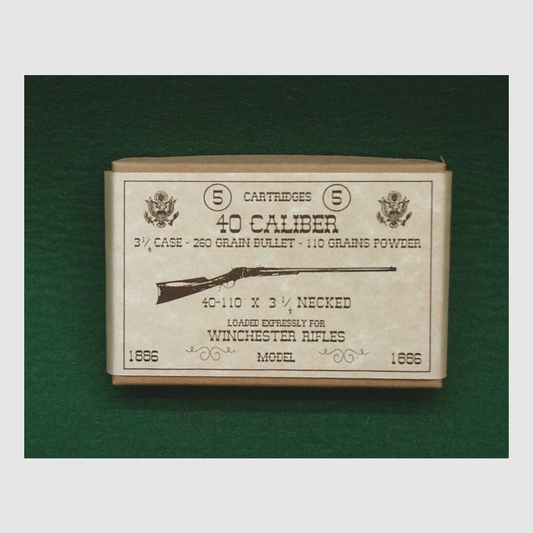 Replika	 Patronenschachteln .40Caliber 40-110x3-1/4Necked