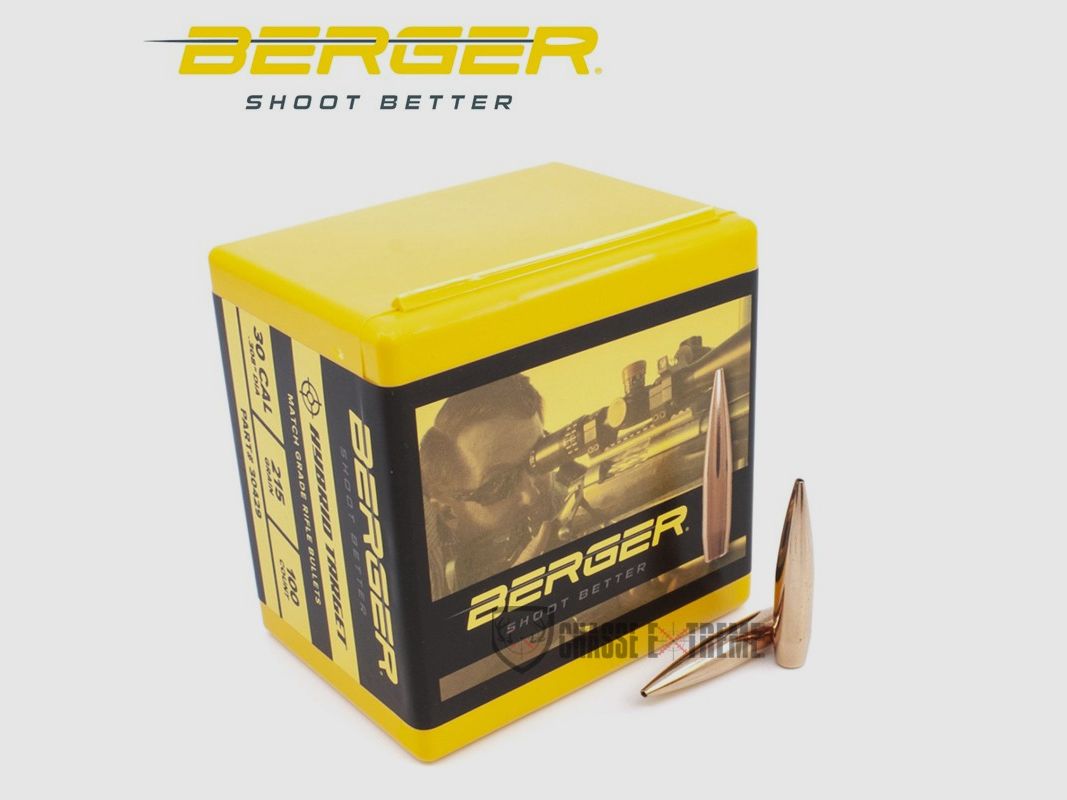 100 Bullets BERGER Cal 30 215gr Hybrid Target, image 1 of 2