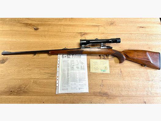Repetierbüchse Karl Hauptmann Mod. Ferlach Kal. 6x62 Frères mit ZF Zeiss Diavari Z  1,5-6 x42 - neuwertig