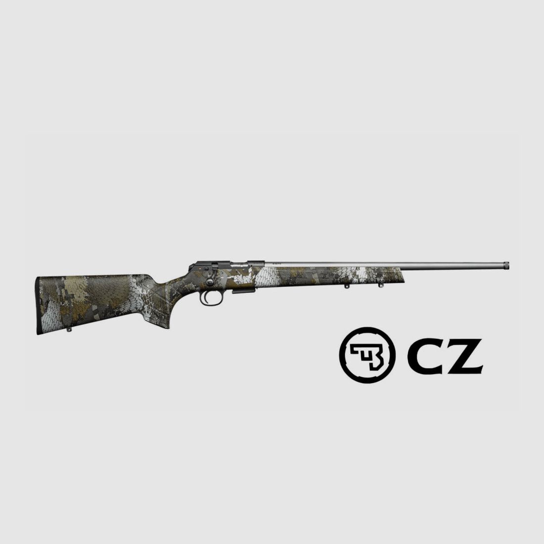 CZ 457 Camo Stainless 20'' .22lr with thread repeating rifle