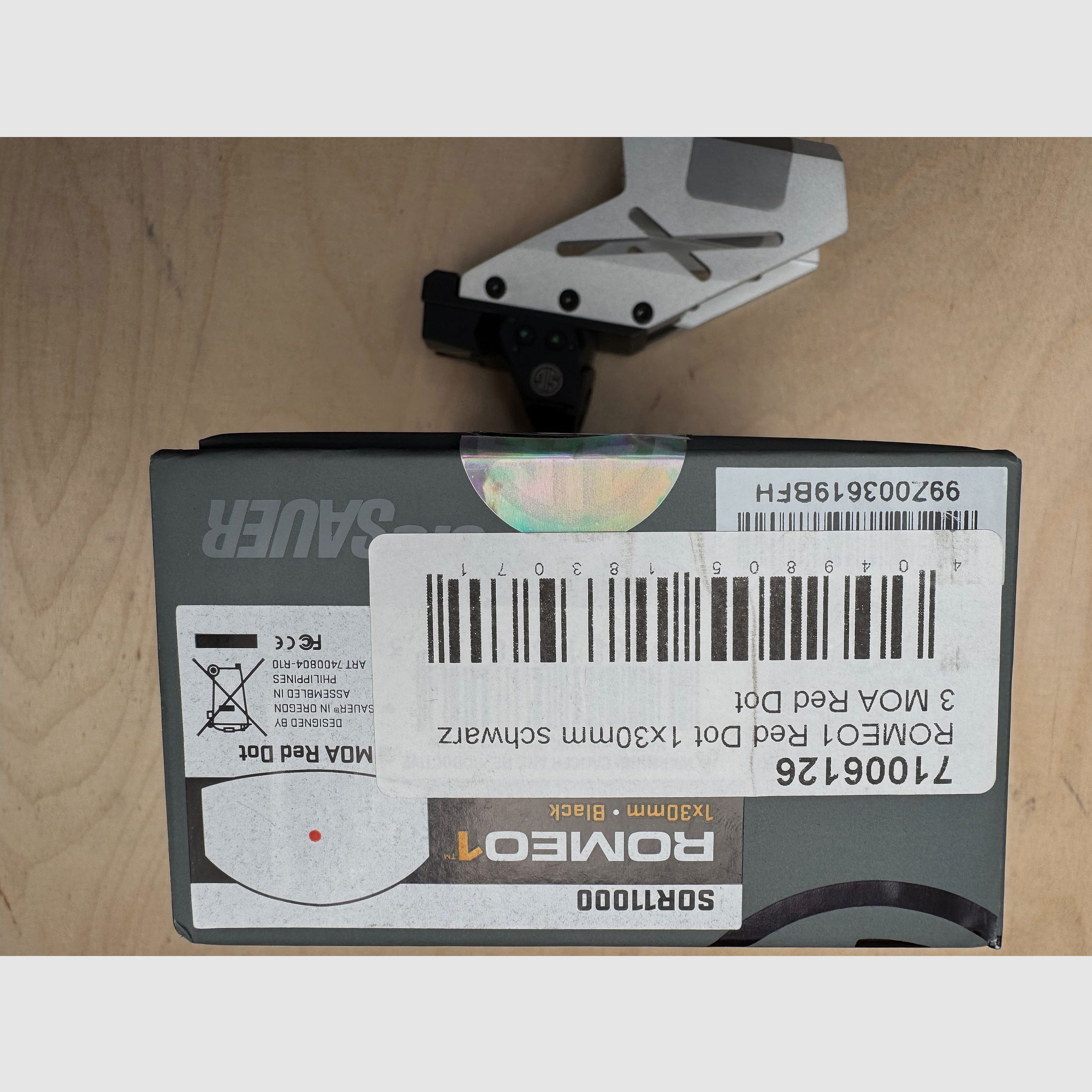 Visor de punto rojo X-Mount para la serie X de Sig Sauer fabricado en Alemania con Romeo1