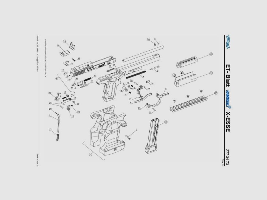 Spare part ref. 2742886 Recoil spring Hammerli X-Esse
