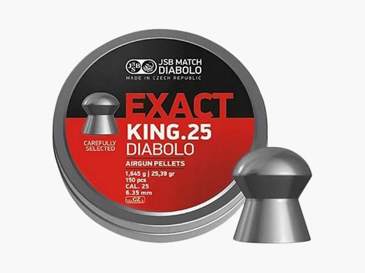 ŚRUT JSB DIABOLO EXACT KING 6,35MM 150SZT