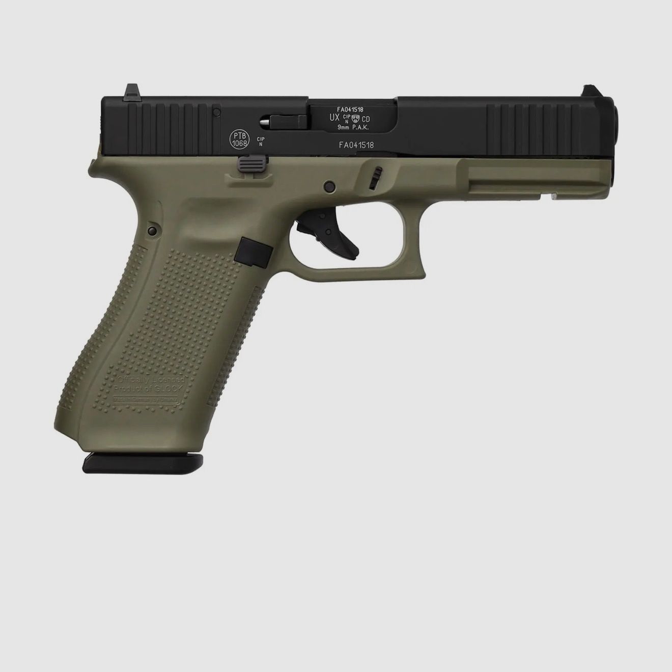Glock 17 Gen5 Schreckschuss Pistole Battlefield Green 9 mm P.A.K. 