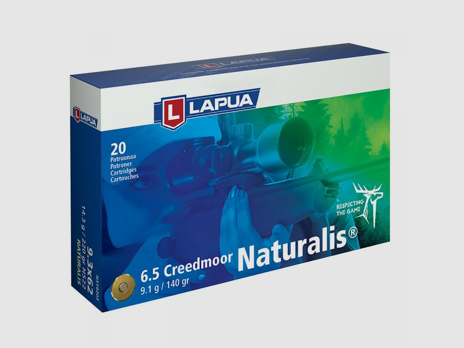 Lapua 6,5mm Creedmoor 140GR Naturalis 20 Patronen
