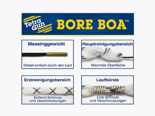 TETRA GUN Bore Boa Lauf-Reinigungsschnur für Langwaffen