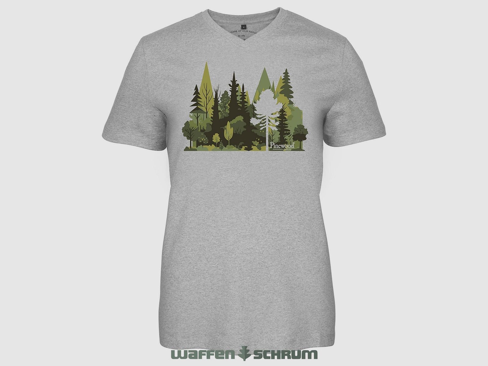 Pinewood T-Shirt Finnveden Recycled Light Grey, Mel Forest