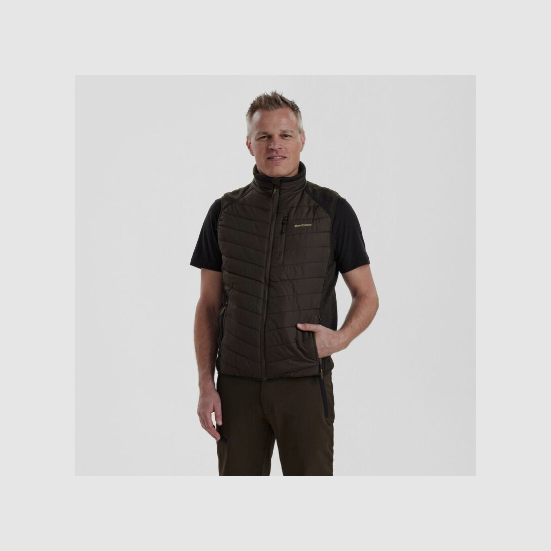 Deerhunter Herren Weste Moor Wattiert mit Strick