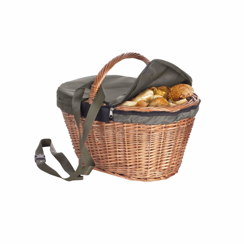 Venturini Cesta vimini porta funghi con copertura