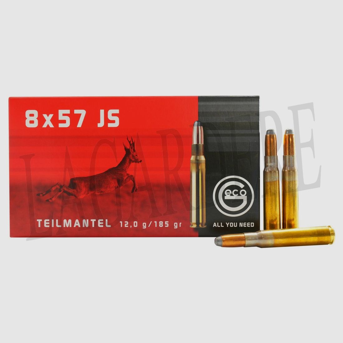 GECO TEILMANTEL 12,0G/185 GR (PATRONEN MET KOGEL)
