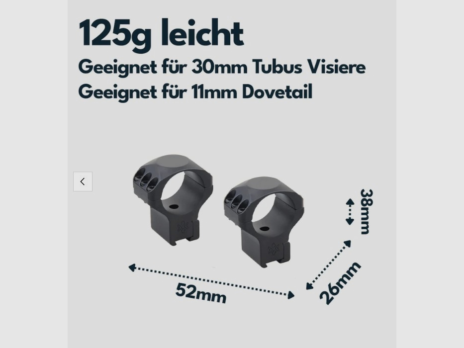 Vector Optics XASR-3005 X-Accu Montage für 30mm Tubus, 11mm Dovetail, h= 32mm