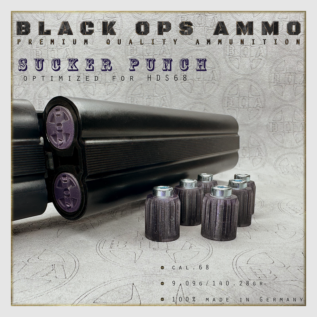 8x Sucker Punch Heavy Duty BLACK OPS AMMO Umarex TS HDS 68 s cal.68 Munition HDS68  TS68, image 1 of 3