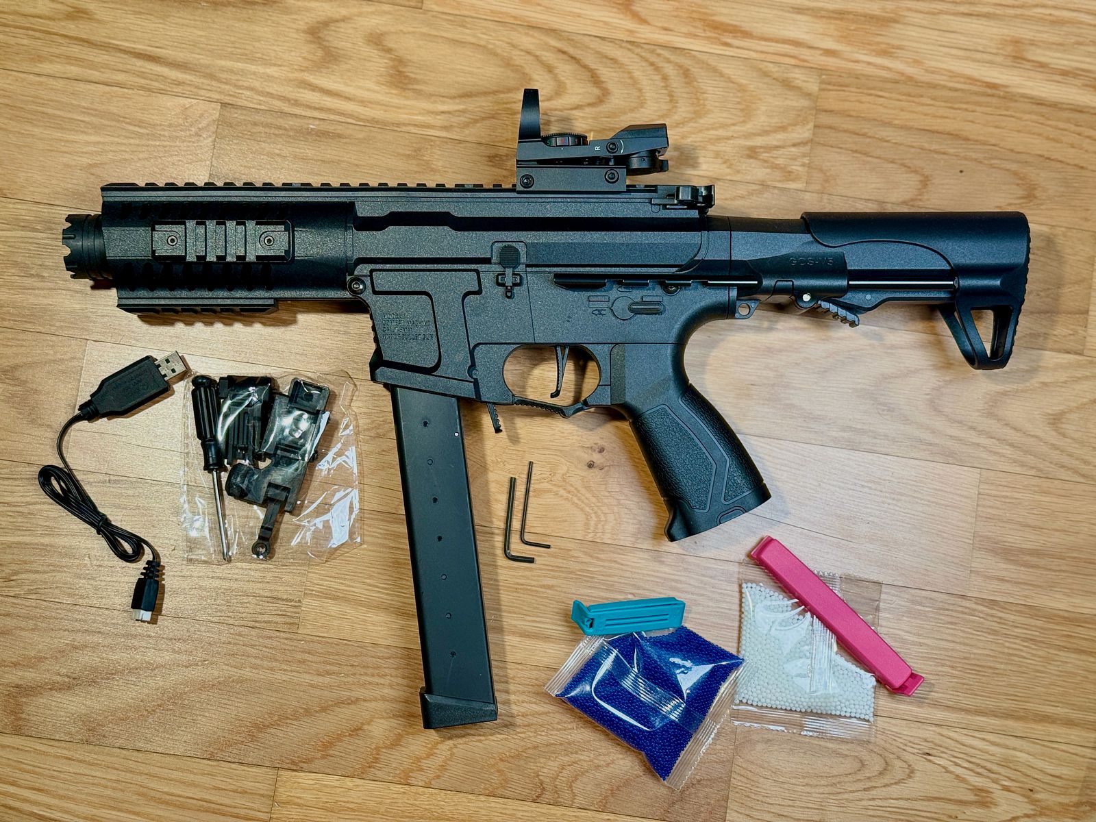 Conjunto completo de Gel Blaster ARP9 – Listo para usar de inmediato – Como nuevo + Paike Red Dot