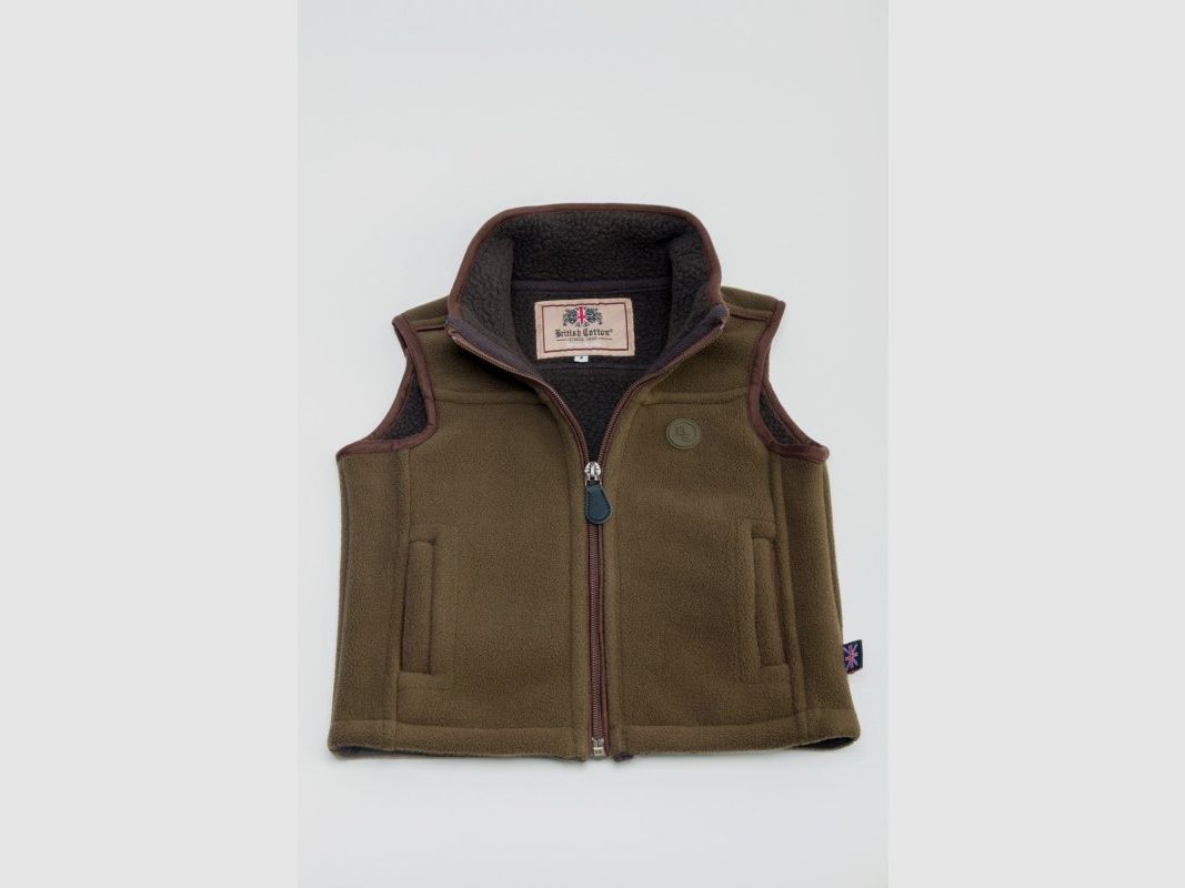 Kinderweste British Cotton polar camel olive, Bild 1 von 3