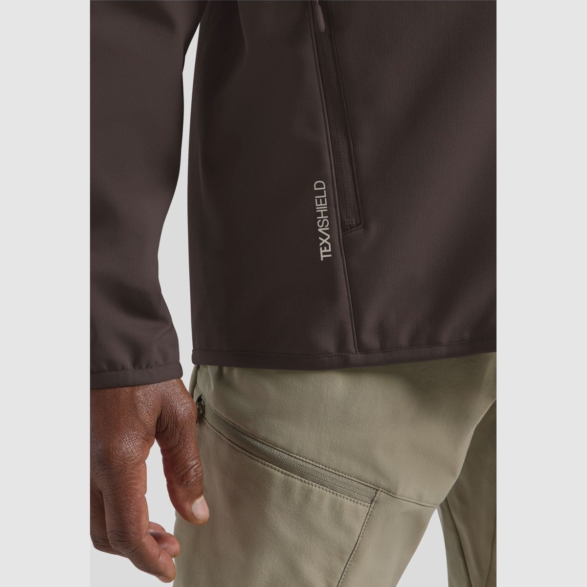 JACK WOLFSKIN Bornberg Hoody M Softshelljacke Herren Peat Braun