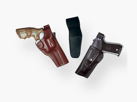SICKINGER Holster (Leder) f. S&W-L-6'/Cobra/GP 100/M66 63340 -G-Man braun