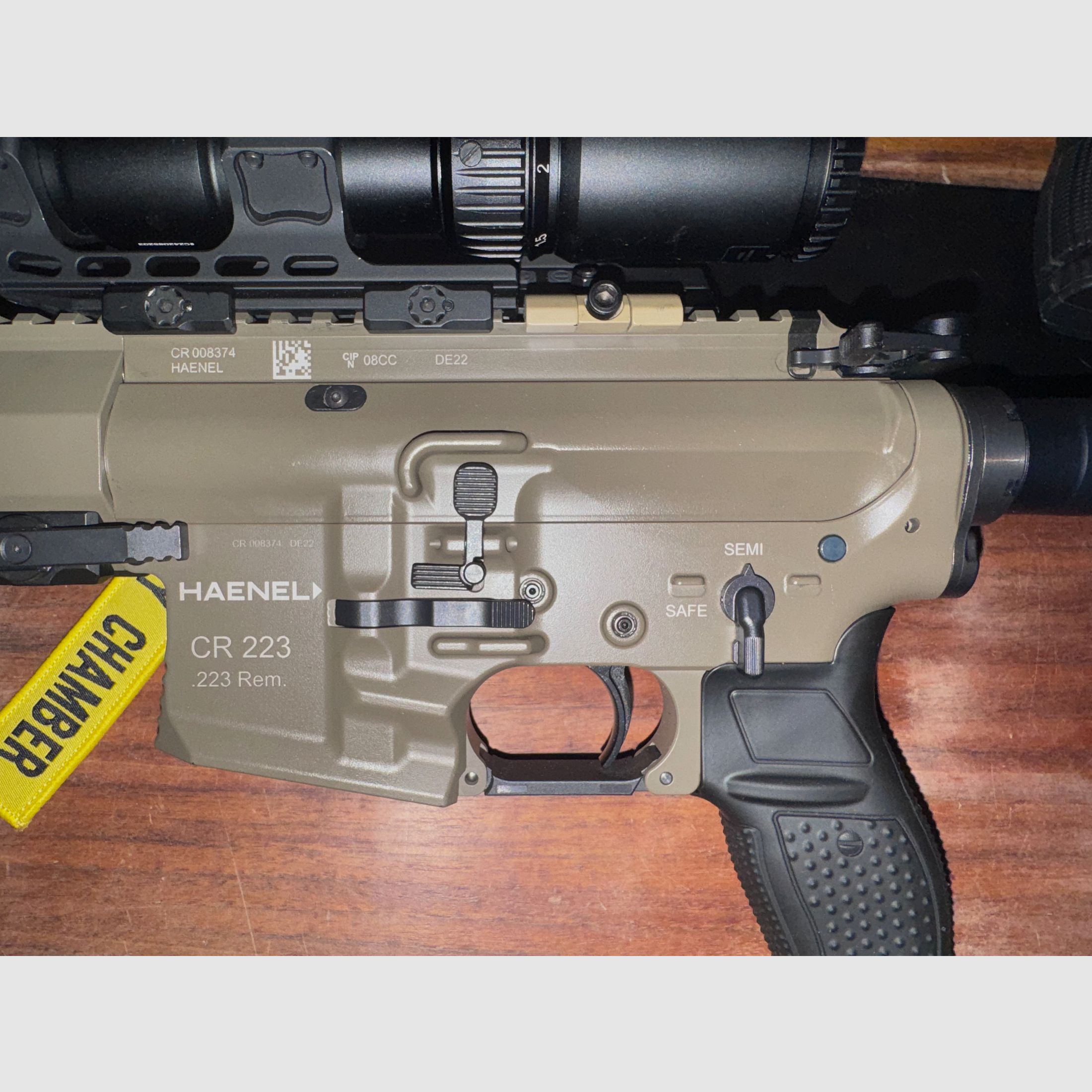 Haenel CR 223, 16,5" – match trigger – incl. scope + red dot + magazines + adjustable gas system + ATec muzzle brake