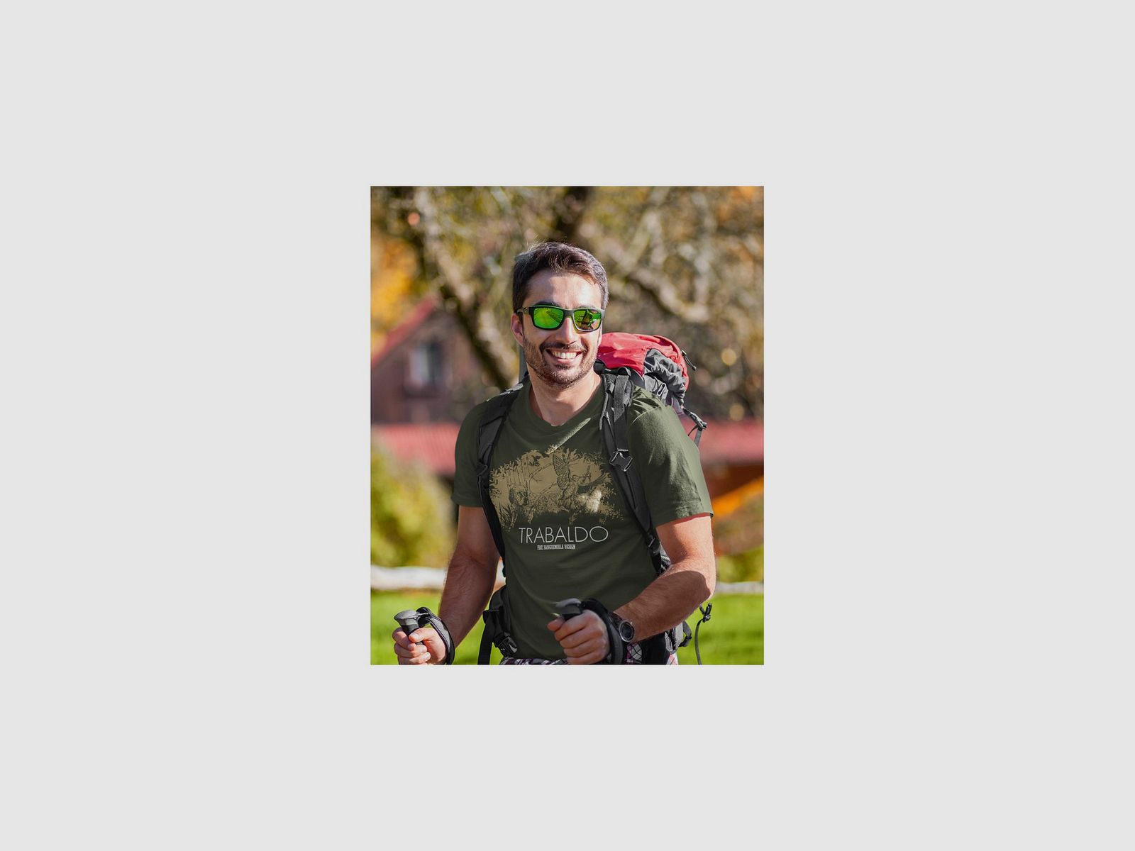 Trabaldo Identity T-Shirt mit Setter-Druck in Grün, Bild 2 von 4